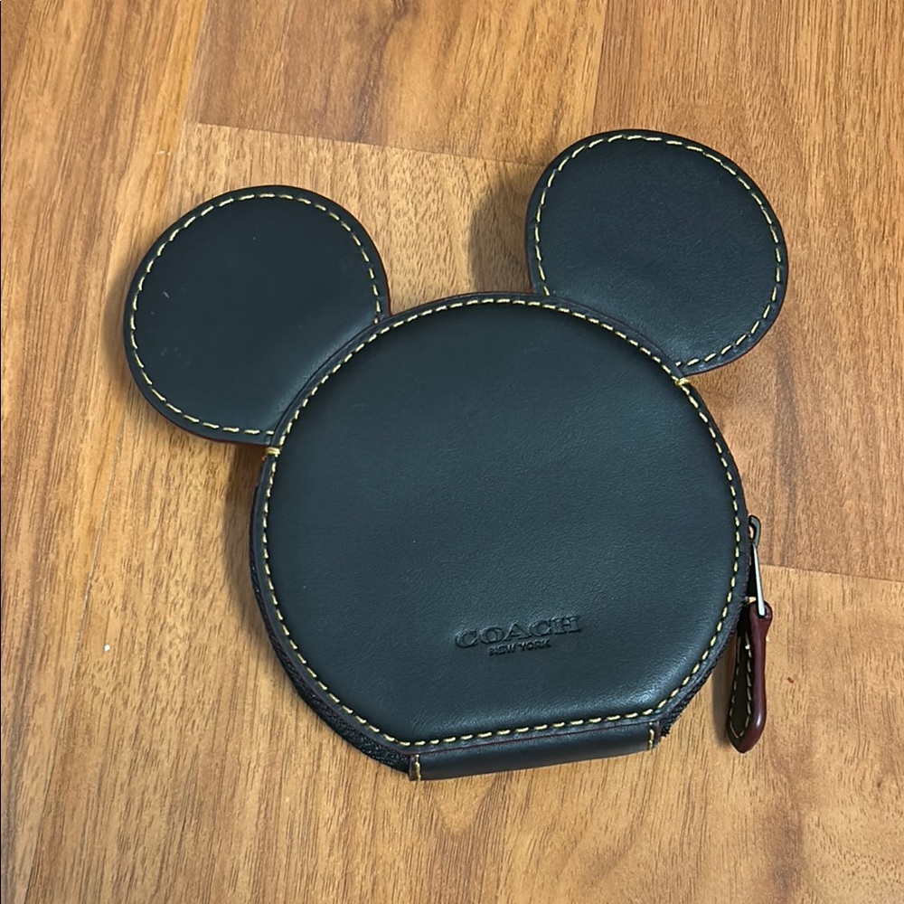 Authentic Coach Black Mickey Mouse Coin Purse